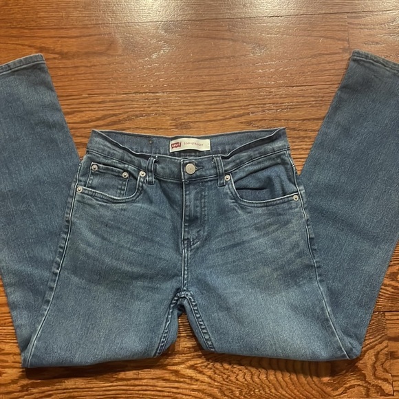 LEVIS 514 Big Boys straight leg denim jeans with stretch size 14 reg 27W 27L - Picture 2 of 9